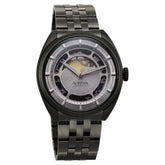 Titan Stellar Cupola Automatic Men's Watch, Sun Moon Phase and Silver Dial and Dark Gun Stainless Steel Strap, 10011QM02